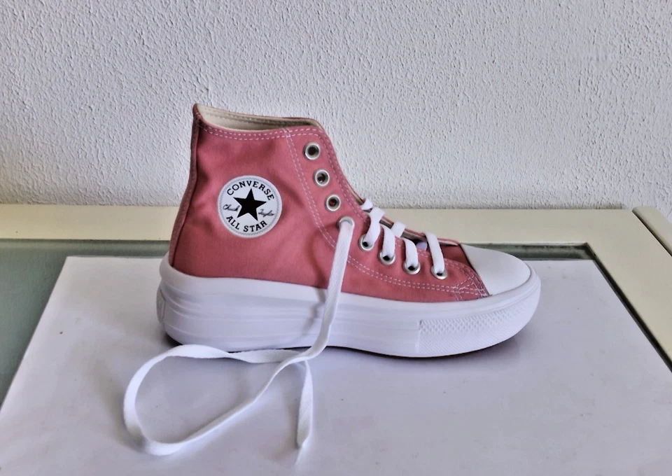 Baskets Converse Chuck Taylor All Star Move Platform Rose Taille 36,5 - Photo 1/3