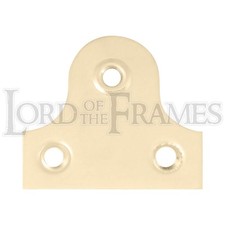 19-50mm PICTURE MIRROR GLASS PLATES - BRASS PLATED - SECURE FRAME HANGING FIXING