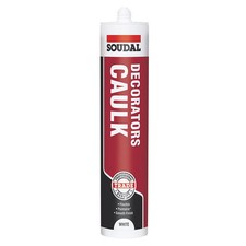 5x Decorators Caulk Soudal Chalk Sealant Paintable Flexible Fast Dry - 290ml