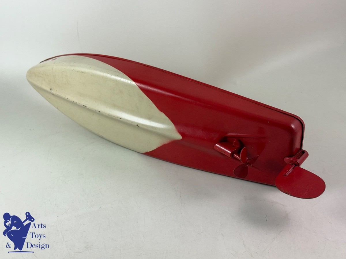 JOUET ANCIEN JEP BATEAU CANOT DE COURSE MECANIQUE BLEu EUR 170,00 - FR