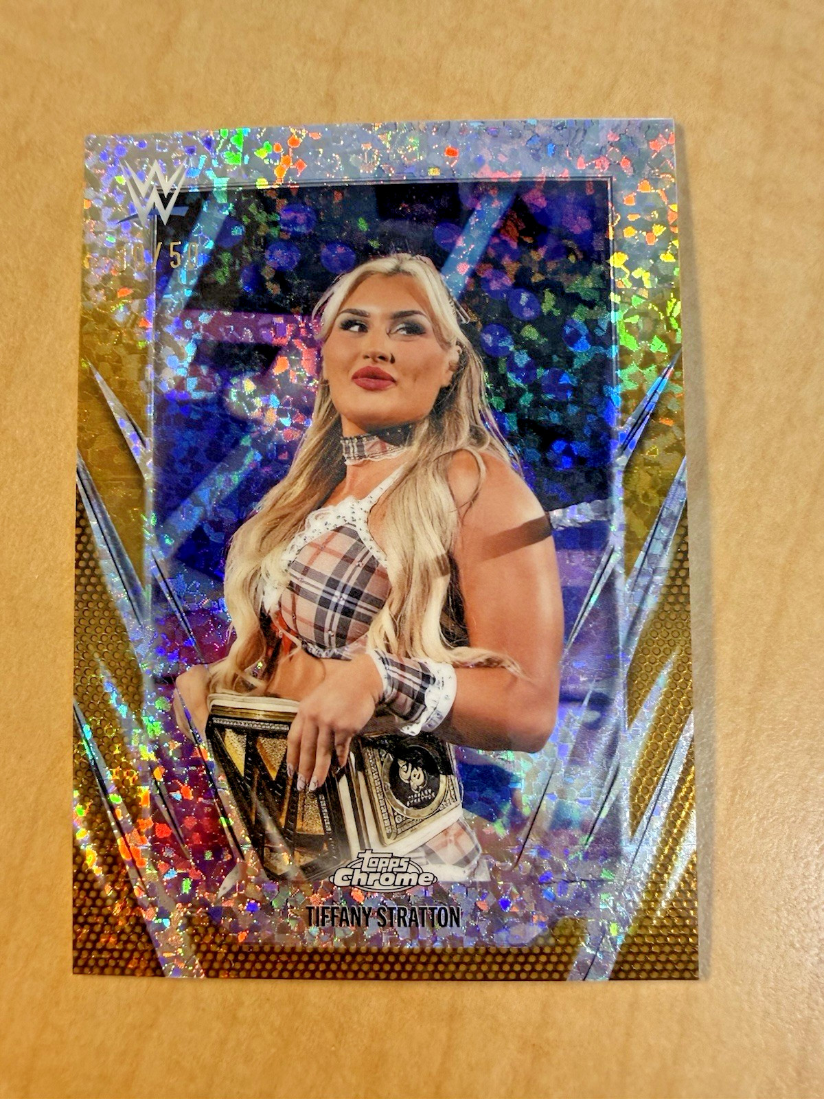 2026 Topps Chrome WWE Tiffany Stratton Gold Mini Diamond Refractor #30/50!  SP!!