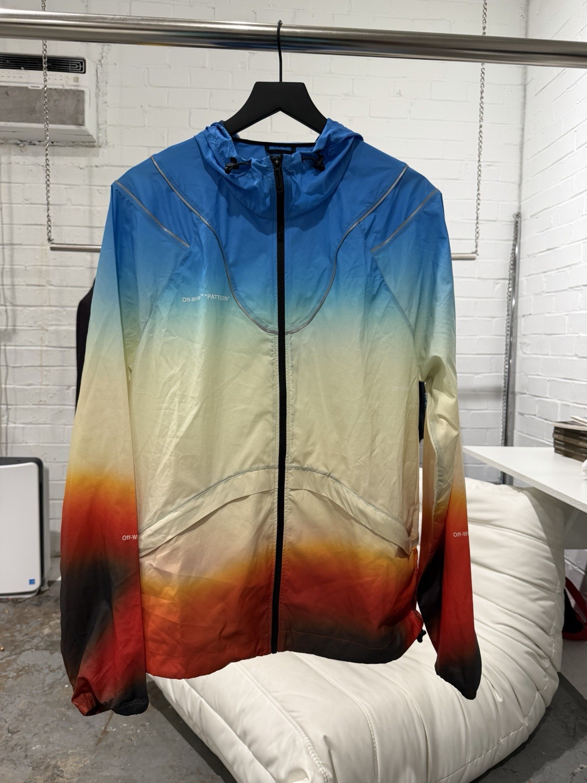 Off White Multicolor Stamp Jacket - image 1