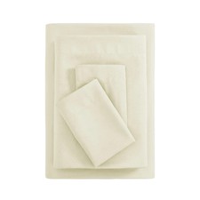 Mainstays Basic Value Microfiber Bed Sheet Set, Fresh Ivory, Queen, 4 Piece
