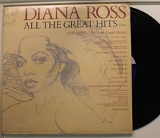 Diana Ross 2 - Disc Lp All The Great Hits On Motown - Vg / Vg In Shrink