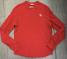Abercrombie  Fitch Men  s Long Sleeve Red Muscle Shirt Size Large