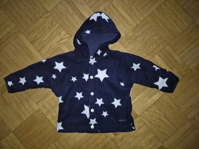 Bellybutton gefütterte Fleecejacke Gr. 86 blau Sterne Kapuze