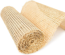 24" Width Rattan Cane Webbing Roll 2 Feet Hexagon Weave Rattan Fabric Furnitu...