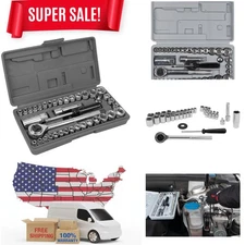 W1173 40-Piece SAE & Metric Socket Set - Chrome Vanadium, Durable & Versatile