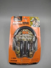Walker's Alpha 360 Electronic Earmuffs Camo NRR23dB ~ READ DESCRIPTION 