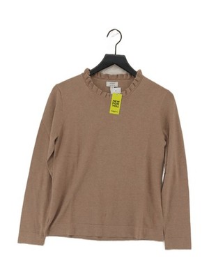 J. Crew Damen Pullover M hellbraun 100% Baumwolle Rundhals Pulli neu mit Etikett