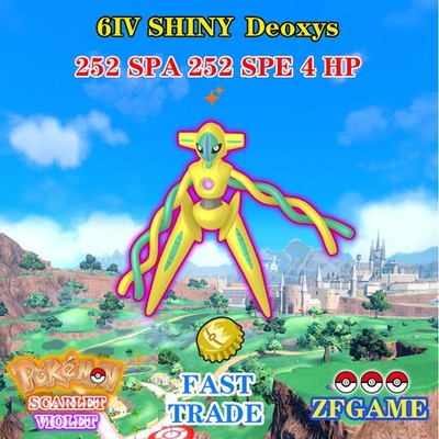  POKEMON 6IV SHINY Deoxys + EVS   SCARLET and VIOLET  Online delivery  ENG