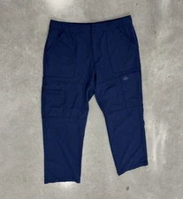 Dickies Dynamix Men’s Scrub Pants Navy Blue Size Large Stretch Cargo DK110S