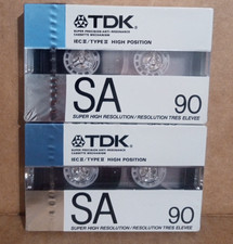 TDK SA 90 -High Position -Type II Cassette Tape - New