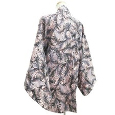 10674D1 Silk Vintage Japanese Kimono Haori Jacket Peacock feather