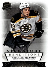 Charlie McAvoy Boston Bruins Signature Renditions 2017-18 UD The Cup Blank Back
