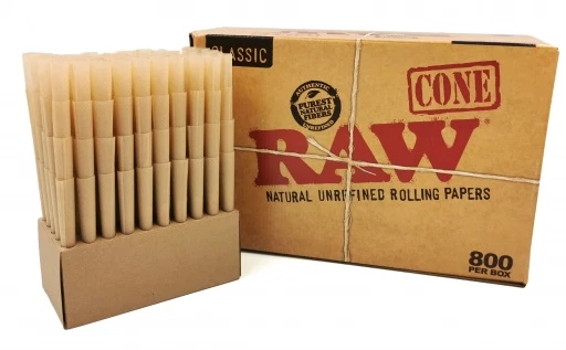 RAW Classic Pre-Rolled King Size Cones - 800 Cones MEGA PACK! UK