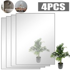 HD Wall Mirror Self Adhesive Glass Mirror High Clear Mirror Stick On Frameless