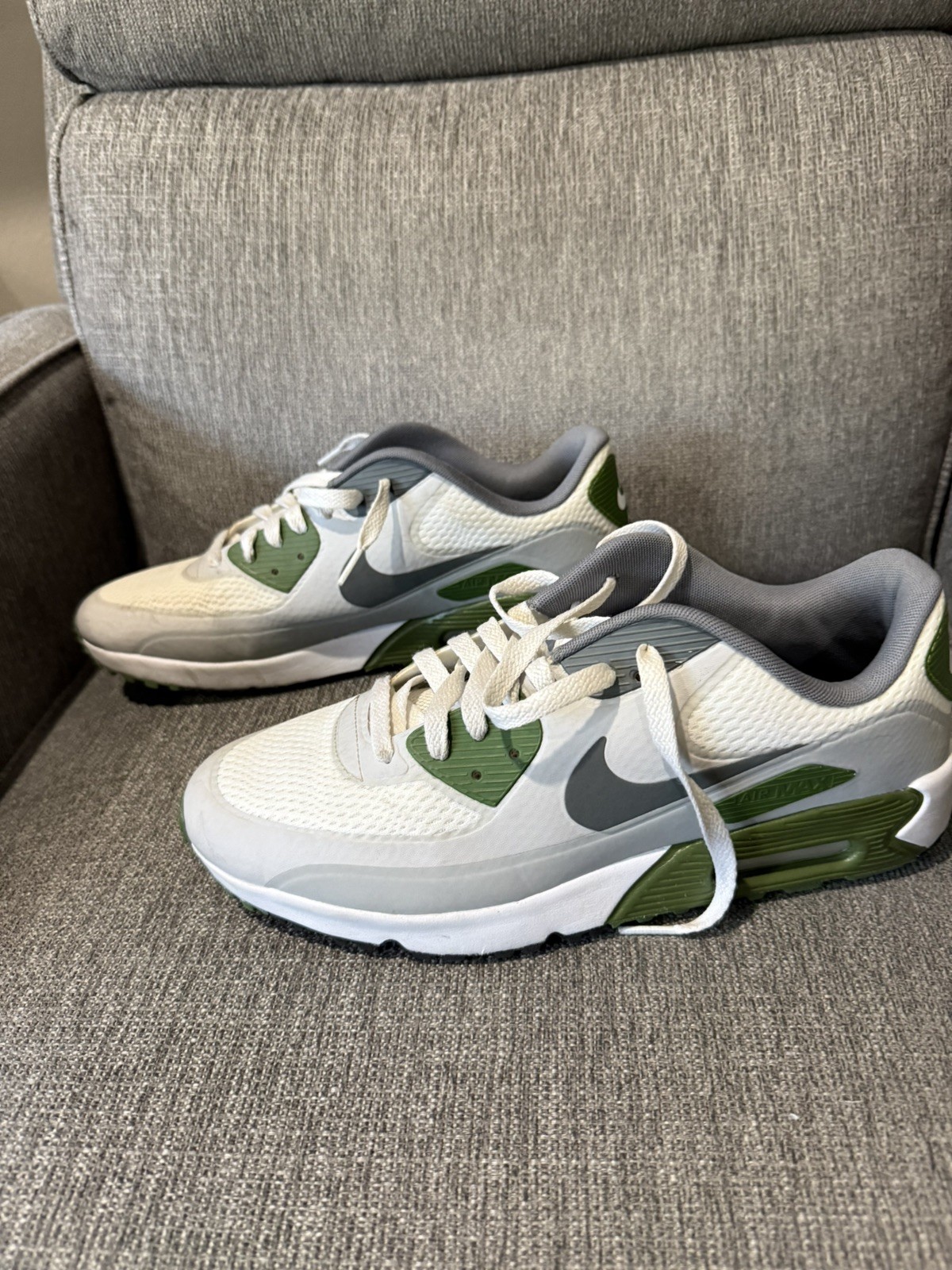 Nike Air Max 90 Golf Smoke Grey Dark Green Shoes Men's 11.5  CU9978-108 Sneakers thumbnail 2