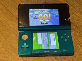 Nintendo 3DS Aqua Blue Handheld Console System VG Shape Authentic USA Version