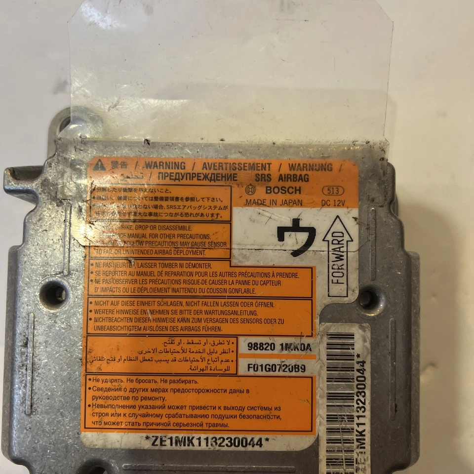 Infiniti M37 M56 Restricciones Srs MÓDULO DE CONTROL PN: 98820 1MK0A Foto 2 de 3