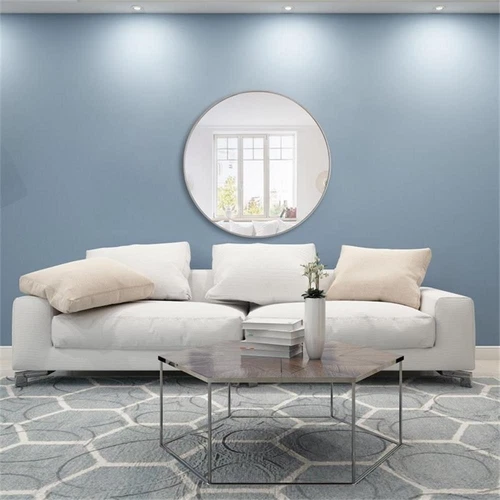 Elegant Decor Eternity 48" Round Metal Frame Mirror in Silver - Picture 10 of 10