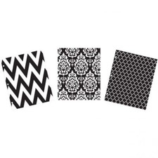 Lot of 3 Black and White 2-Pocket Paper Folder 8-1/2  by 11  by Avery
