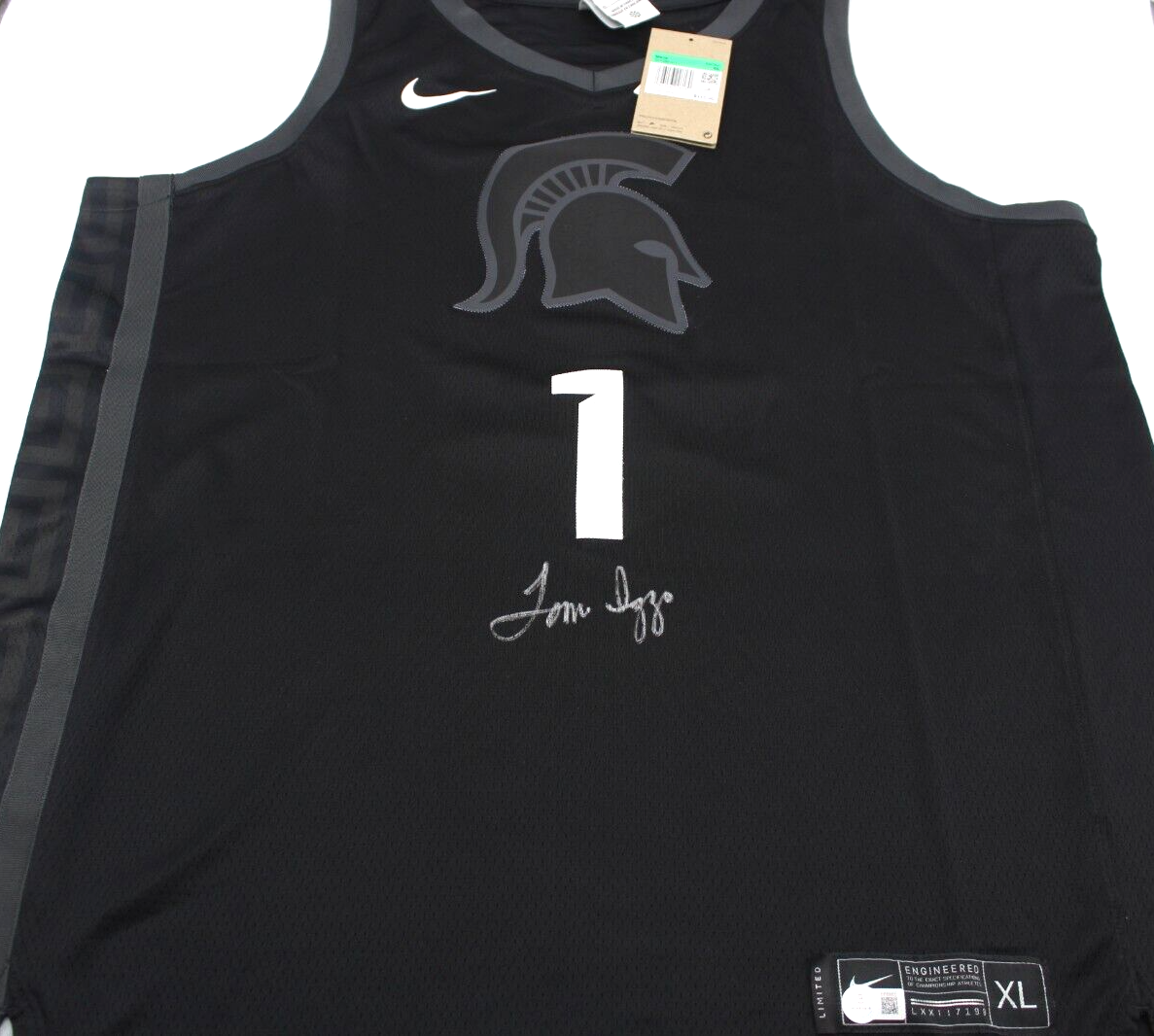 Tom Izzo Autographed Signed Michigan State Spartans Basketball Jersey w/Beckett COA BP89955 