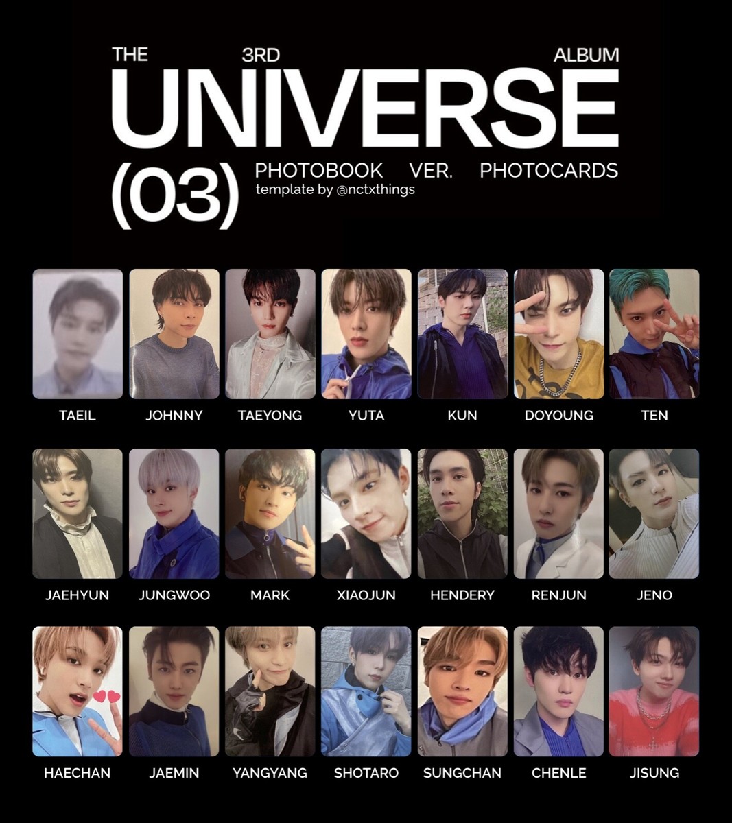 NCT 2021 ALBUM UNIVERSE OFFICIAL PHOTOCARD - JEWEL CASE