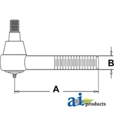 C7NN3289C Tie Rod Short Thread Fits Ford / New Holland:8400,5200,7200,8000,