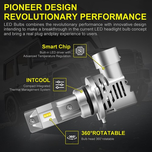 9006 LED Headlight Bulb Conversion Kit Low Beam White Super Bright 6500K - Picture 3 of 8