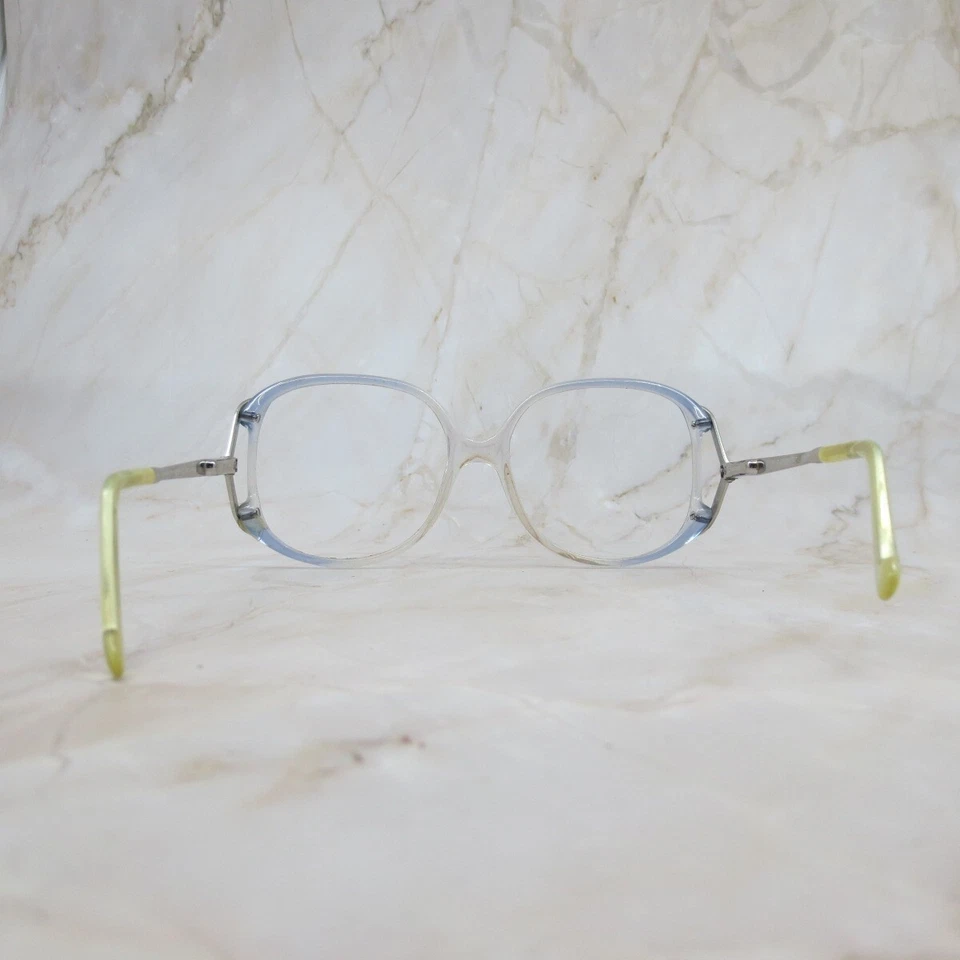 Marco de gafas Safilo Lady Elasta 5589 azul transparente de gran tamaño 53-16-120 Foto 4 de 4