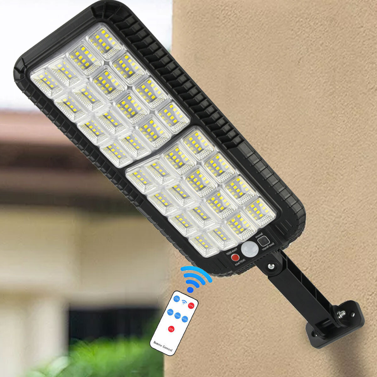 Outdoor Solar Street Light Motion Sensor Lamp Commercial Dusk To Dawn Road Lamp