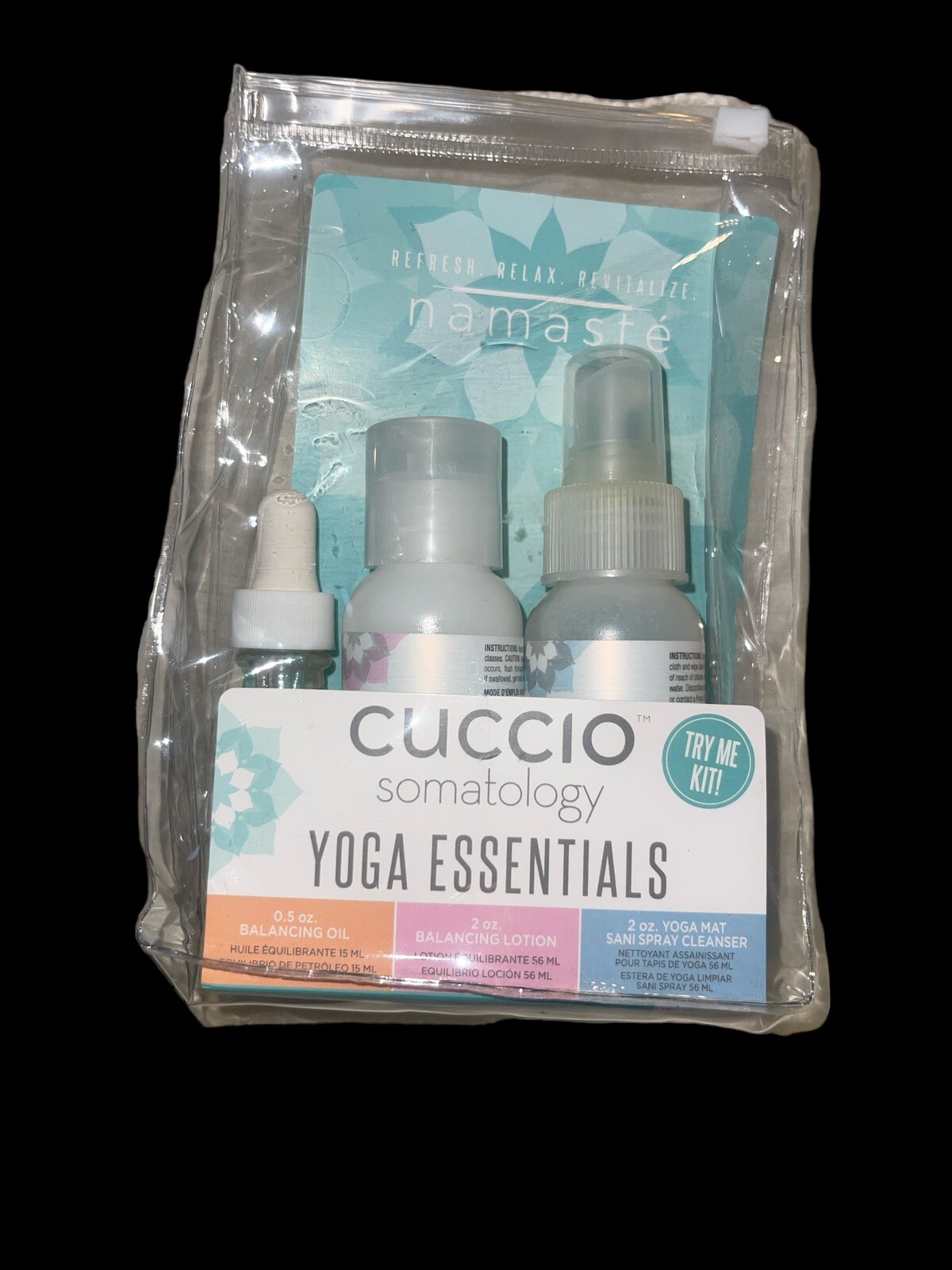 CUCCIO Yoga Essentials Try Me KIt Oil, Lotion, Cleanser