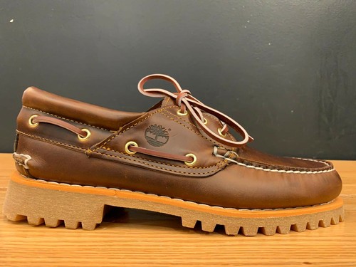 Timberland Uomo Earthkeepers 3-Eye Classic Tela Scarpe da barca Foderato  Marrone 6500A | eBay
