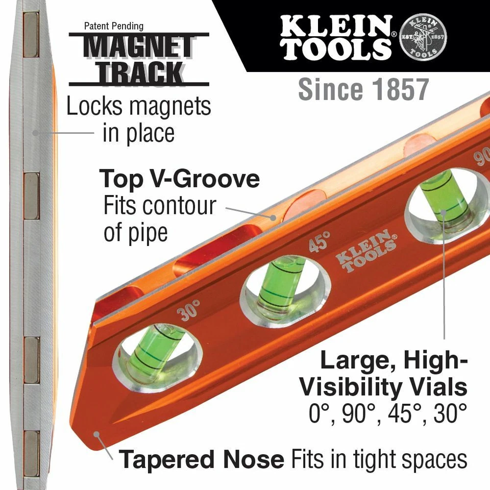 Klein 935RB Torpedo Billet Level, Rare Earth Magnet - Image 2 of 4