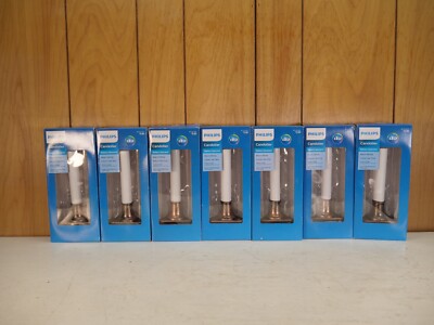 7 PHILLIPS TAPER CANDLES WARM WHITE LED CANDOLIER W/ BRONZE BASE & TIMER NEW