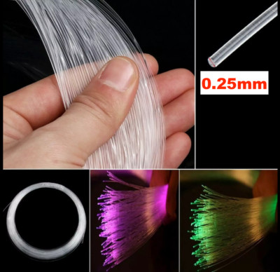 Glasfaserleuchten - 0,25mm optisches Kabelende leuchtend PMMA /DIY, Sterne, Sensorik/