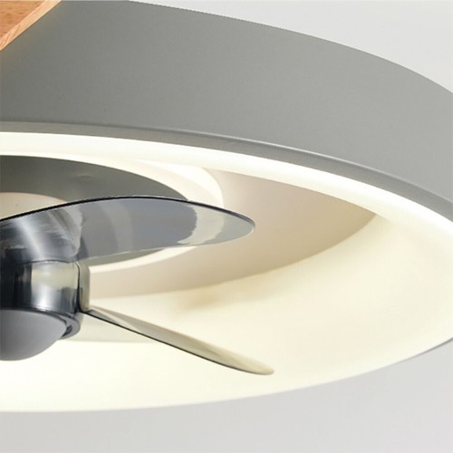 LED Flush Mount Ceiling Light with Fan Minimalist Bedroom Pendant Light Fixture - Picture 3 of 9