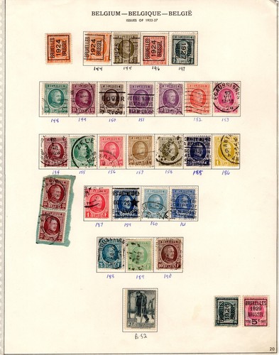 Belgium Semi 1919-1930 on 6 pages - Imagen 3 de 6