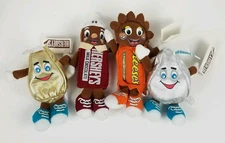 Hershey Milk Chocolate Bar Reese's Peanut Butter Cups Kisses Bean Bag 1998 Plush