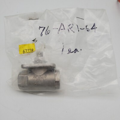 Unused Apollo 76-AR1-64 CF8M Stainless Steel 1/4'' Standard NPT Ball Valve 2000