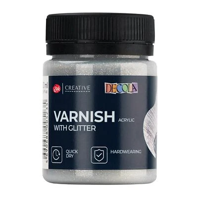 DECOLA - Acryl Lack mit Glitzereffekt | 50 ml Glitzer für Acrylfarben | Schützt Ihre...
