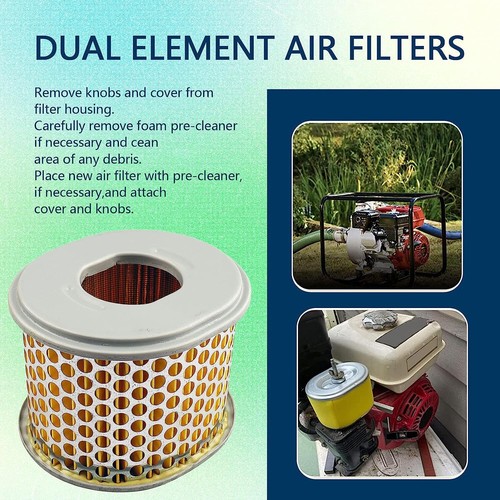 Filtro Motore Honda Gx390 Filtri Aria Per Honda GX340/GX390 - 2 Pezzi Con Prefiltro Schiuma (Compatibile 17210-ZE3-505) Filtro Multistrato Schiuma - Foto 7