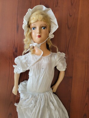 BOUDOIR DOLL Antique French Composition 1940s Vintage