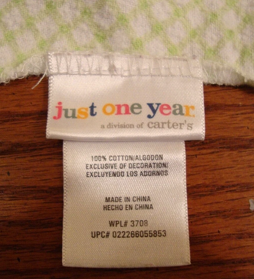 Carter's всего один год ~ утка ребенка младенца прием одеяло 27 x 29» хлопок 508 - Изображение 3 из 3