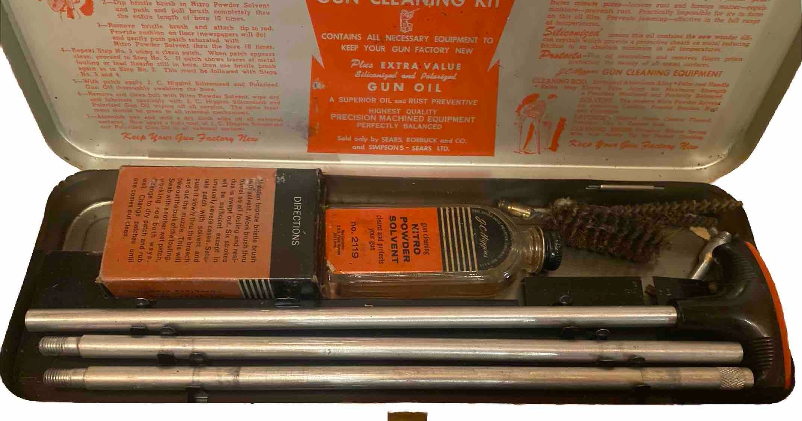 Vintage JC Higgins Gun Cleaning Kit No.2140 eBay