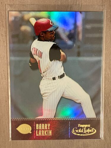 Barry Larkin 2001 Topps Gold Etikett Klasse 1 REFRAKTOR Premium Karte. Cincinnati