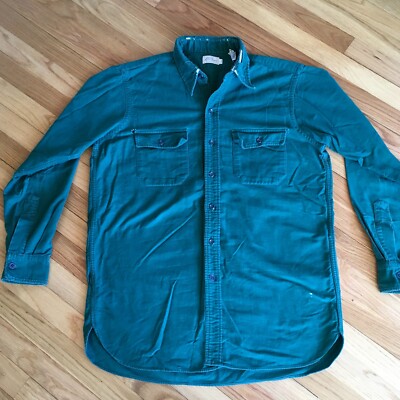 Chemise L.L. Bean Homme Taille M - Bleu à Carreaux, Flanelle De Coton Lourde