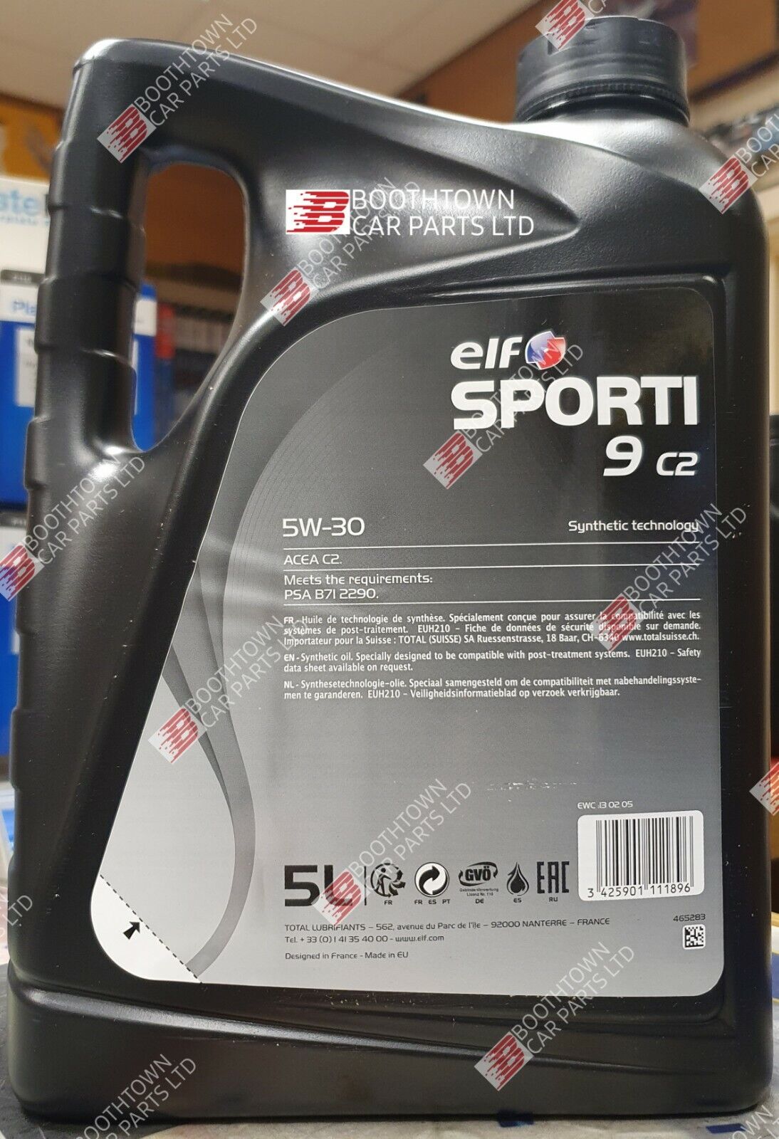 Elf Sporti 9 C2/C3 5W-30 5W30 High Performance Engine Oil - 5 Litres 5L