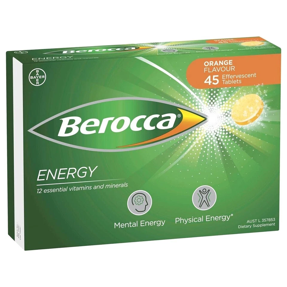 Berocca Energy Naranja 12 Minerales Esenciales Vitaminas 45 Comprimidos Efervescentes Foto 2 de 4